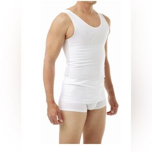 Men's Classic White Ribbed Tank Undershirt